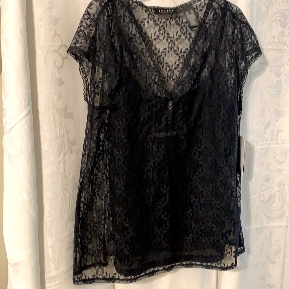 Lace top with attached cami